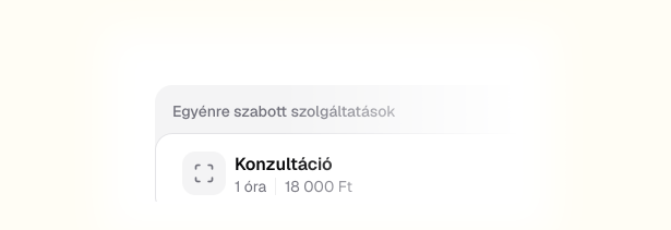 Szolgáltatás csoportok példa